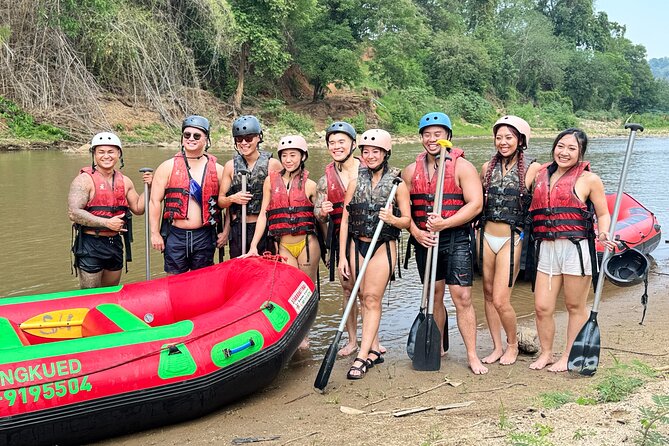 7 Hour Sticky Waterfall and Double Rafting Adventure - Slowing down on the bamboo raft