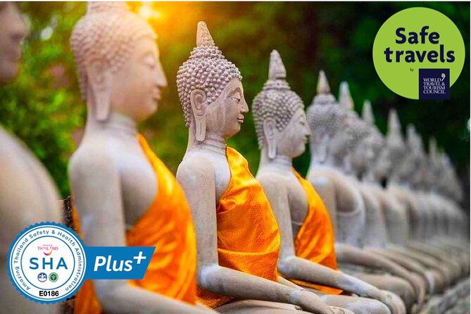 Afternoon Ayutthaya heritage site & River Boat Ride at Sunset - Wat Mahathat and the famous tree-root Buddha