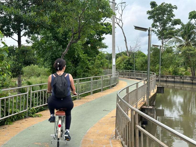 Bangkok: Bang Kachao Green Lung Bike Tour - Sri Nakorn Khuen Khan Park and the green center of the route