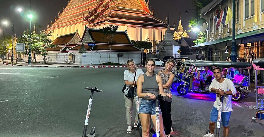 Bangkok By Night by Electric Scooter &/or Bike - Wat Suthat and the Giant Swing