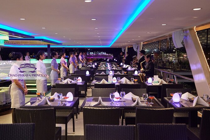 Bangkok Chao Phraya Princess Night Dinner Cruise - The live band, Thai dance, and stage atmosphere