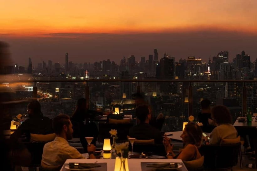Bangkok: Cielo Sky Bar & Restaurant Rooftop - A rooftop dinner built around the Bangkok skyline