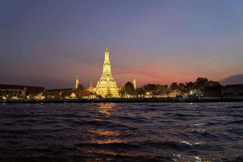 Bangkok Electric Tuk Tuk: Street Food & Markets - A drink and a view across the river