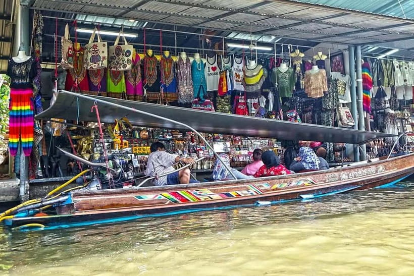 Bangkok: Floating Market & Maeklong Markets Private Transfer - The longtail boat at Damnoen Saduak