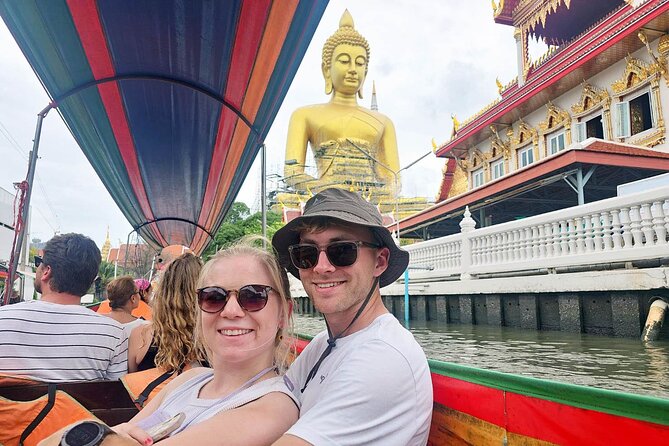 Bangkok Long Boat Canal a Big Buddha and Culture Markets Tour - Crossing to Bangkok’s western bank by long-tail boat