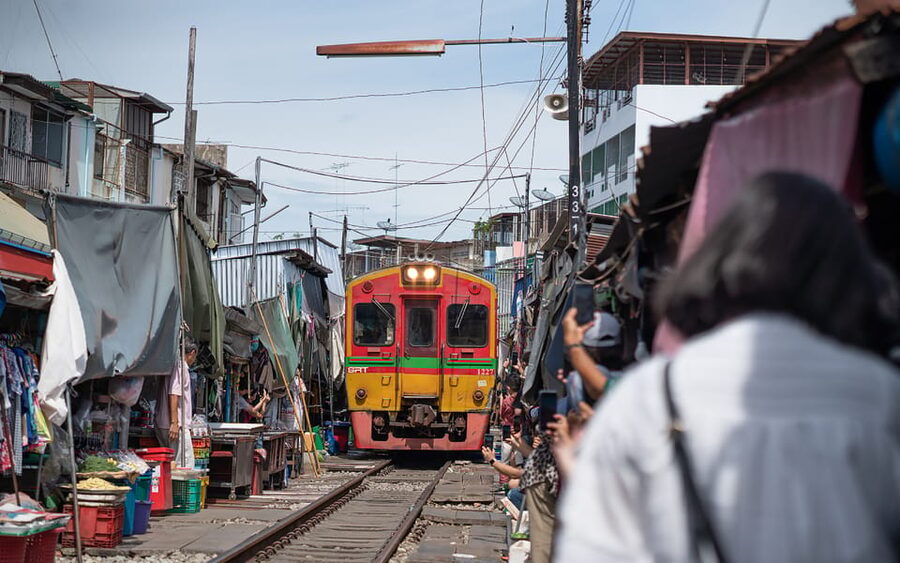 Bangkok: Maeklong Railway Market and Amphawa Floating Market - The temple beneath the banyan tree