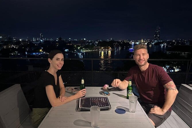 Bangkok Night Food Tour By Tuk Tuk - The riverside drink adds a relaxed finish