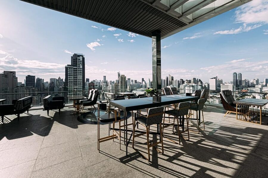 Bangkok: Nimitr Rooftop by 137 Pillars - Taking in the skyline from a polished rooftop