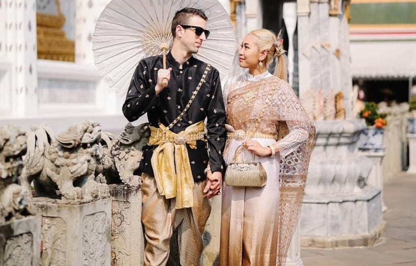Bangkok: Thai Costume Rental + Hairdo, Makeup & Accessories - Dressing like Thai royalty beside Wat Arun