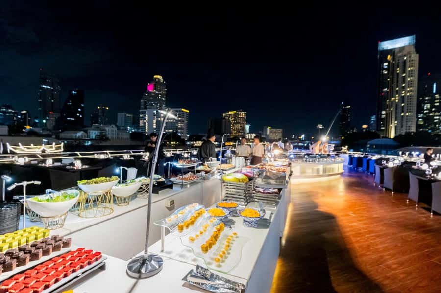 Bangkok: The Opulence Buffet Dinner Cruise with Live Band - Rama VIII Bridge, River City, and the modern riverfront