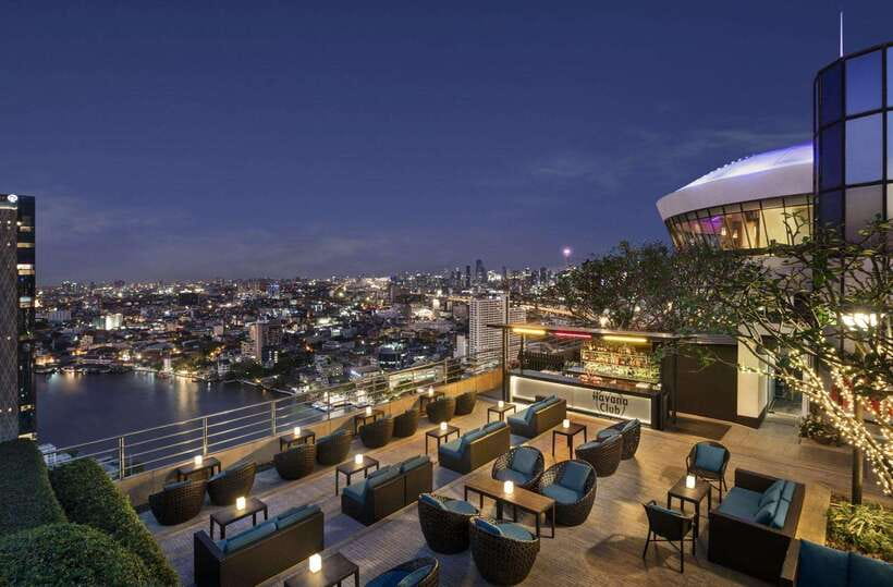 Bangkok: ThreeSixty Rooftop Bar at Millennium Hilton - Food packages can be better than the word snacks suggests
