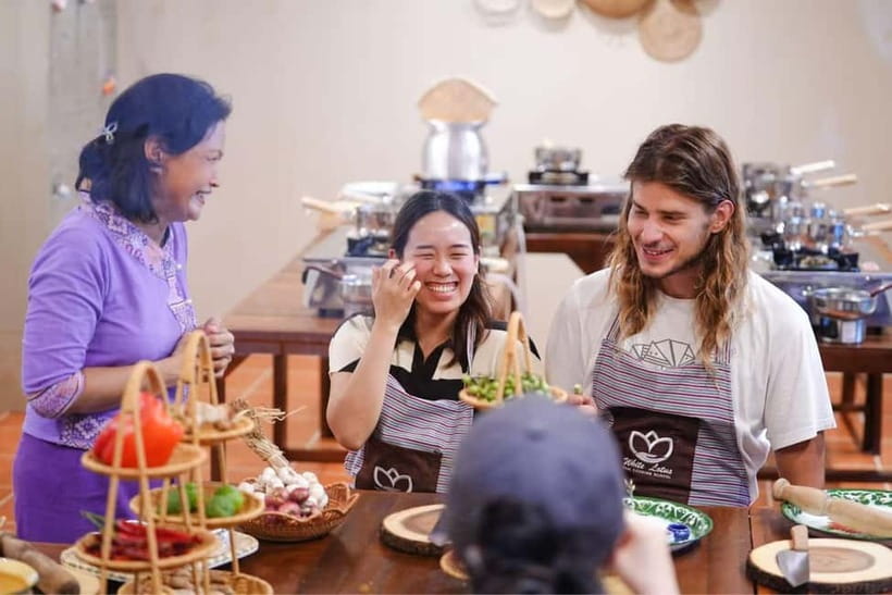 Bangkok: White Lotus Thai Cooking Class with Market Tour - Four dishes, with plenty of actual cooking