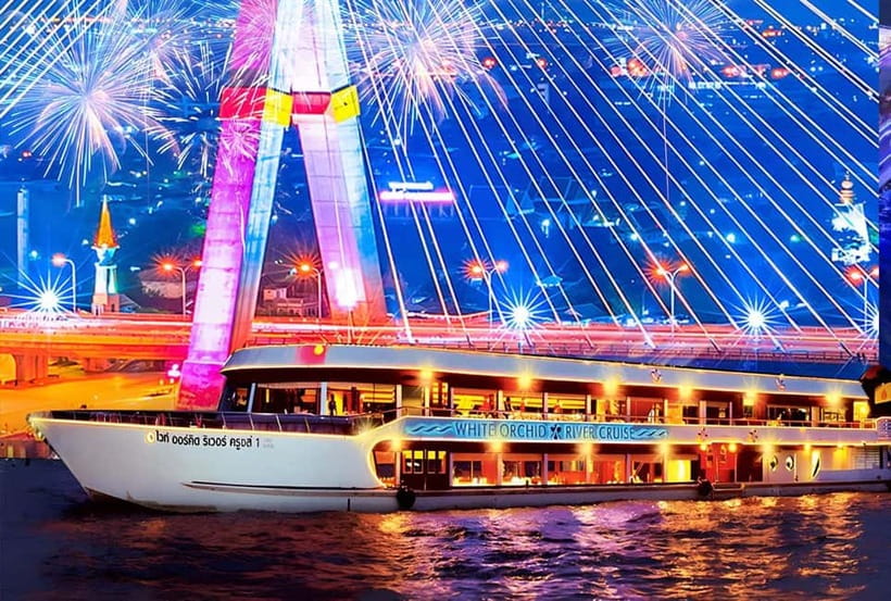 Bangkok: White Orchid Chao Phraya Dinner Cruise free Beer - Choosing between Asiatique and ICONSIAM