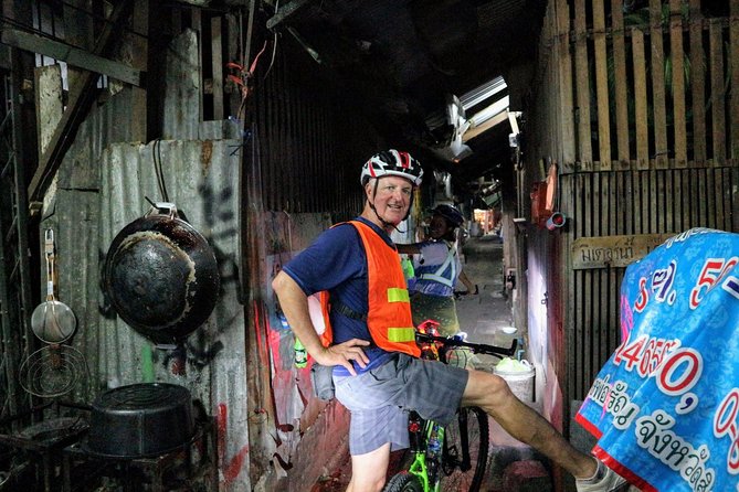 Bike Bangkok at Night with Thai Dinner - A second river crossing and old warehouse lanes