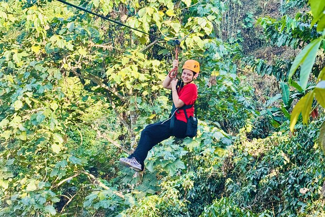 Chiang Mai 3 in 1 Zipline, Elephants and Sticky Waterfall - Ziplining above the Mae Taeng forest
