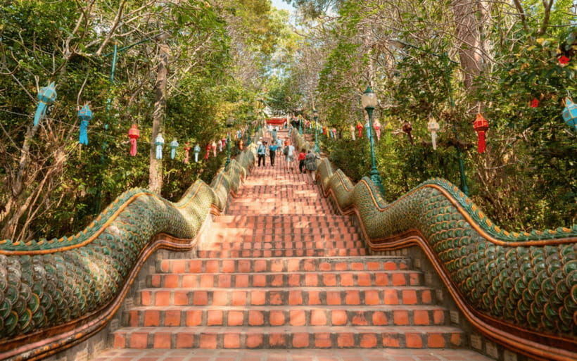 Chiang Mai: Doi Suthep Temple and Waterfall by Songtaew Trio - Wat Pha Lat: the peaceful heart of the outing