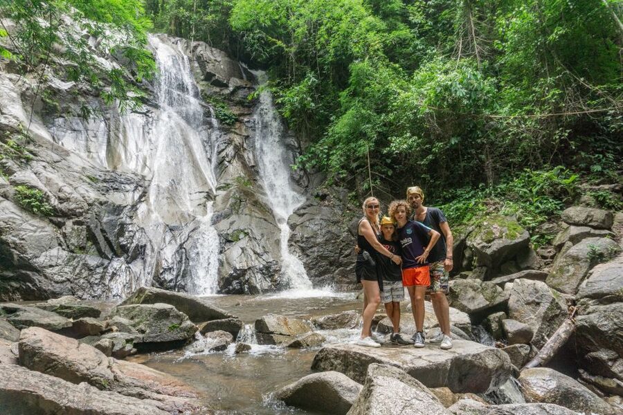 Chiang Mai: Guided Jungle and Waterfall Trek with Transfer - The waterfall at the end of a quiet forest walk