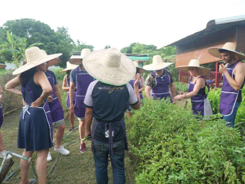 Chiang Mai: Half Day Cooking Class at Organic Farm - Eating in the garden after the cooking