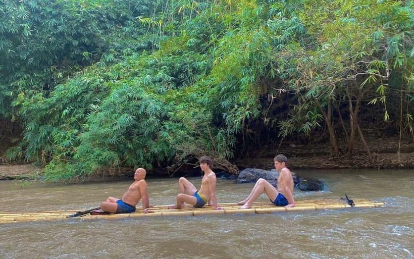 Chiang Mai: Jungle Trek, Elephants care & Bamboo Rafting - Trekking through forest and rice country