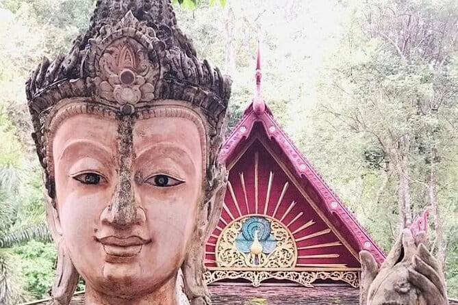 Chiang Rai White Blue Red Temples with Hot Spring from Chaing Mai - Wat Huay Pla Kang and the huge Guan Yin figure
