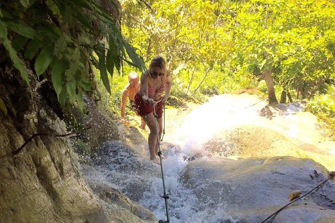 Climb Sticky Waterfall Like a Spiderman - The local meal after the falls