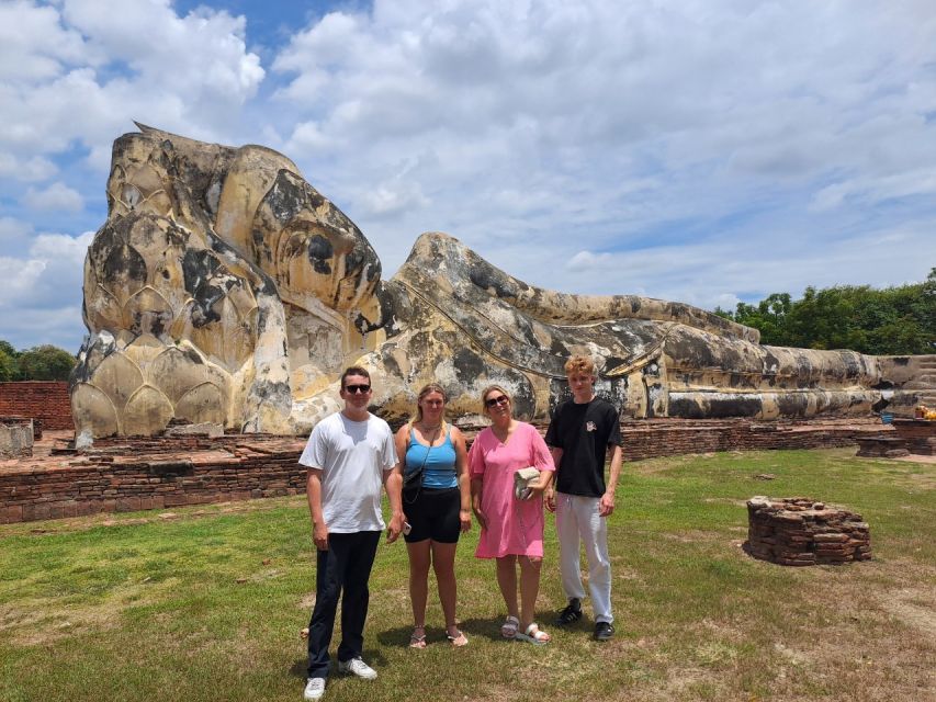 Colors of Ayutthaya: UNESCO Heritage 6 hour Bicycle Tour - Local snacks and the reclining Buddha at Wat Lokayasutharam