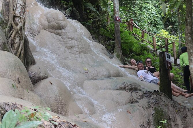 Doi Suthep Temple, Pha Lat Temple, Sticky Waterfall, Orchid farm - Climbing Sticky Waterfall at Bua Thong