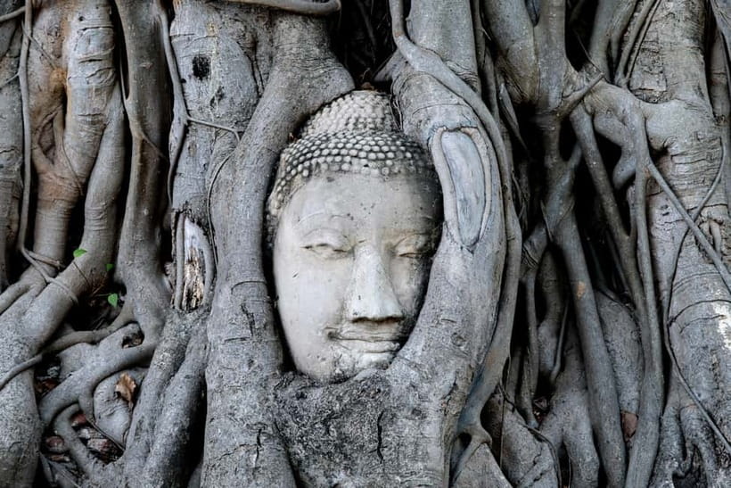 From Bangkok: Ayutthaya Heritage Tour with Sunset Boat Ride - Wat Yai Chai Mongkhon and its ring of Buddha images