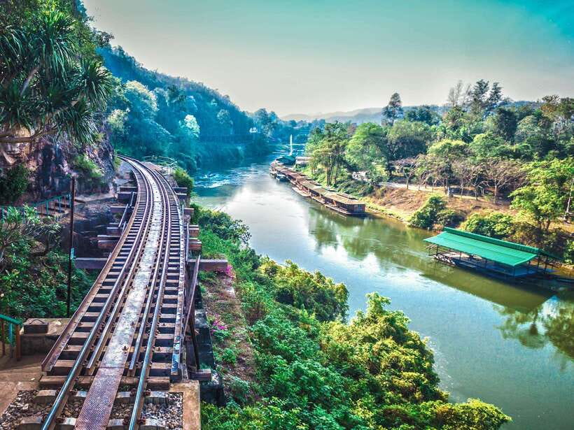 From Bangkok: Erawan Park & Kanchanaburi Small-Group Tour - Walking across the Bridge over the River Kwai
