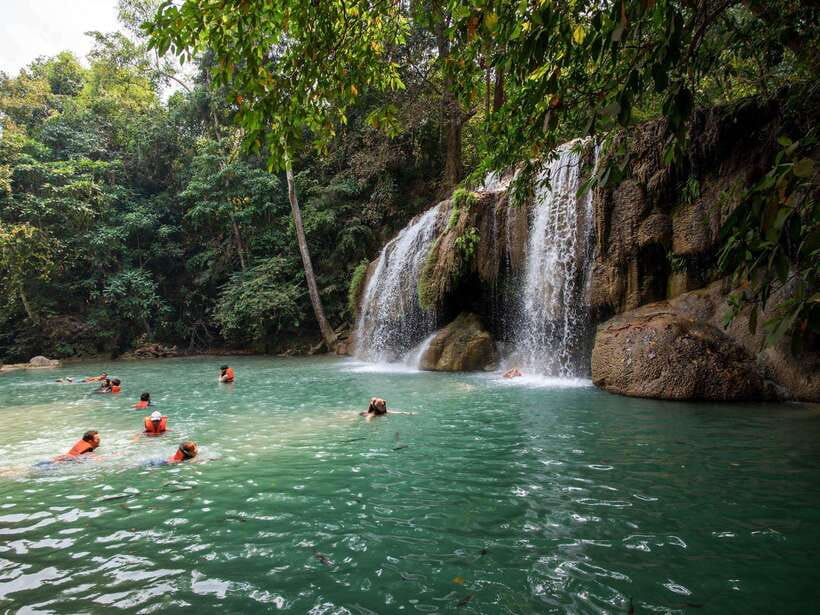 From Bangkok: Erawan Park & Kanchanaburi Small-Group Tour - Transport, group size, and the real cost