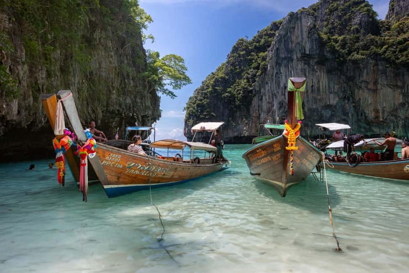 From Phi Phi: Half Day Longtail Boat Tour to Maya Bay - Maya Bay: beautiful, regulated, and crowded