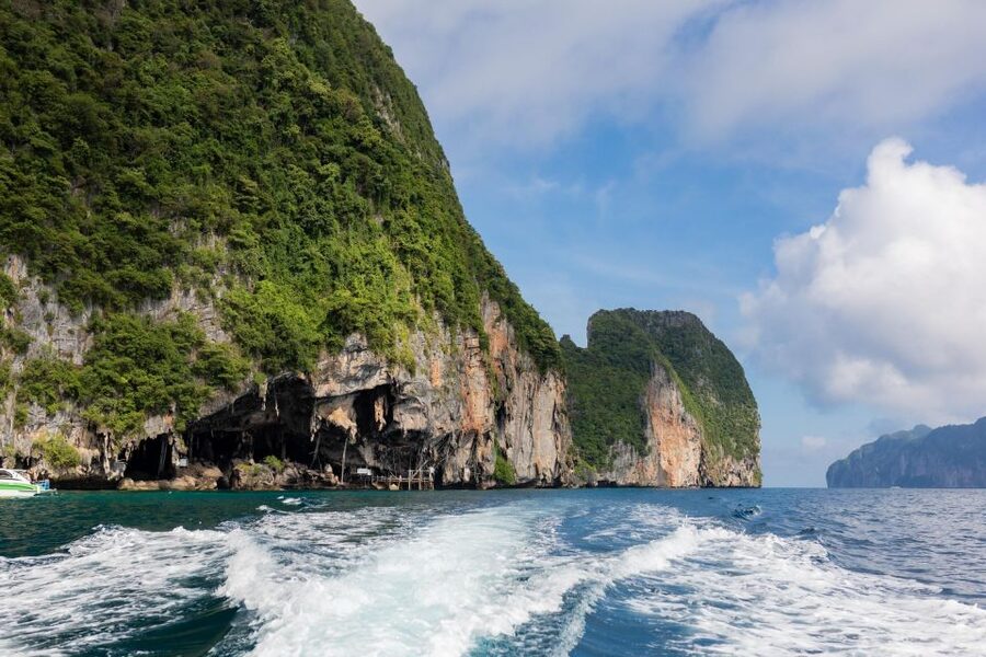 From Phi Phi Island: Maya Bay Sunset & Plankton by Speedboat - Viking Cave and the rules at Maya Bay