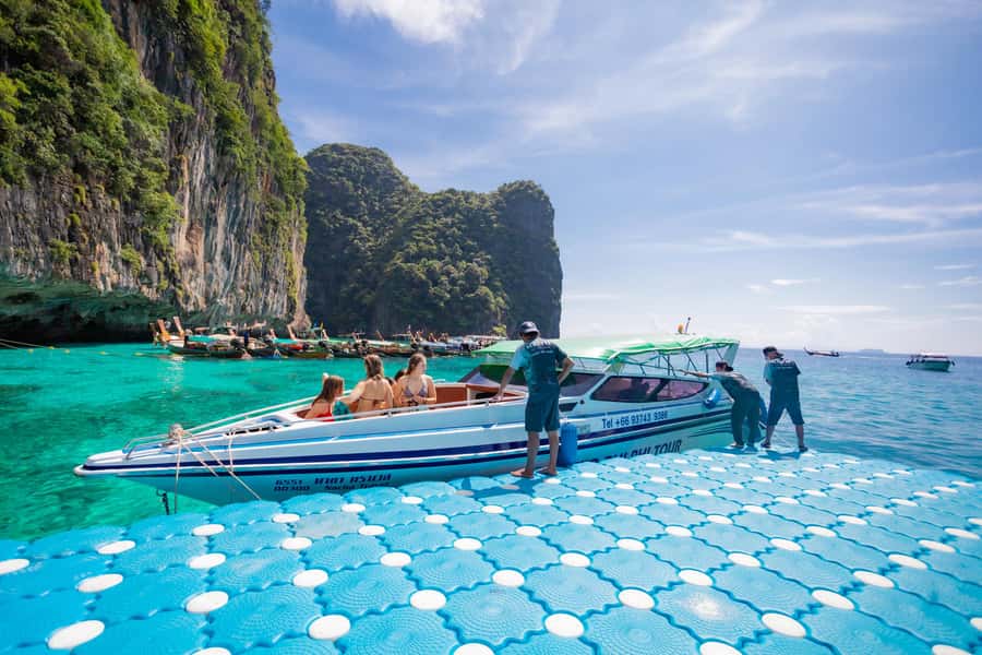From Phi Phi Island: Maya Bay Sunset & Plankton by Speedboat - Sunset from the speedboat