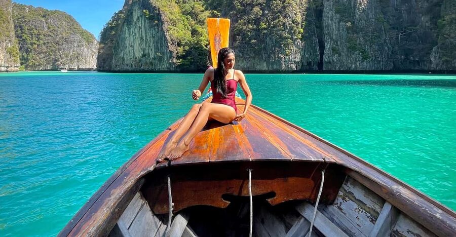 From Phi Phi : Splash & Explore – Half-Day Tour By longtail - Monkey Beach and Phi Phi’s first coastal views
