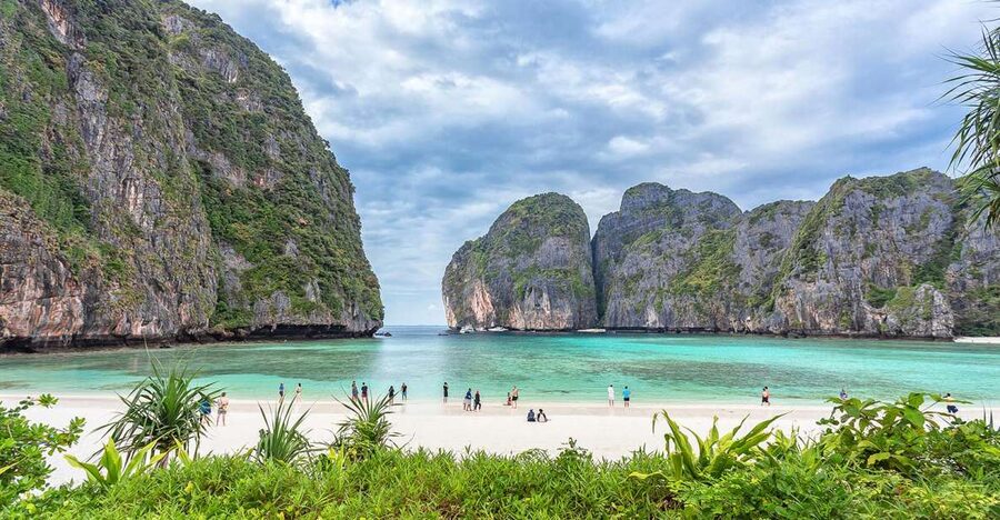 From Phuket: Phi Phi, Maya Bay, & Khai Islands Premium Trip - Viking Cave from the water