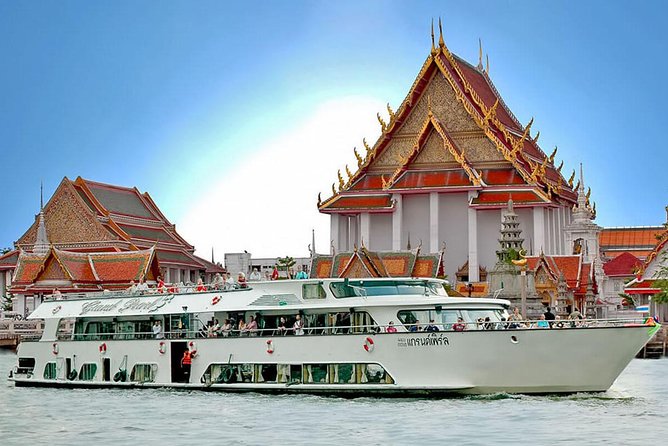 Grand Pearl Dinner Cruise Experience at Bangkok with Pickup - The Chao Phraya sights from the open deck