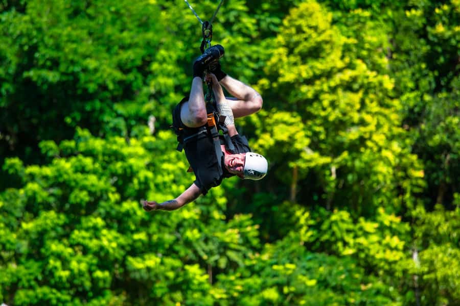 Ko Pha Ngan: Sky-High Zipline & Wang Sai Waterfall Views - Your first look at Wang Sai Waterfall from the air