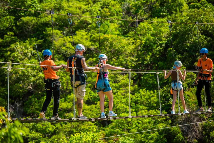 Ko Pha Ngan: Sky-High Zipline & Wang Sai Waterfall Views - The 30-meter Via Ferrata climb