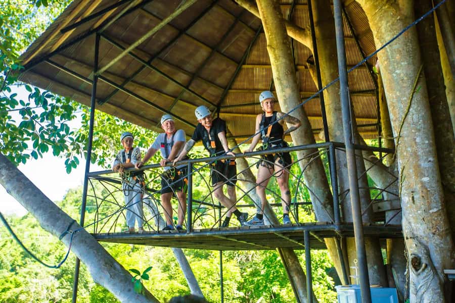 Ko Pha Ngan: Sky-High Zipline & Wang Sai Waterfall Views - Pedaling above Koh Phangan on the Sky Bike