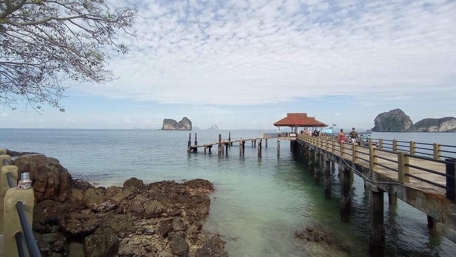 Koh Lanta: 4 Islands and Emerald Cave Tour by Longtail Boat - Koh Maa: fish, water, and giant bats