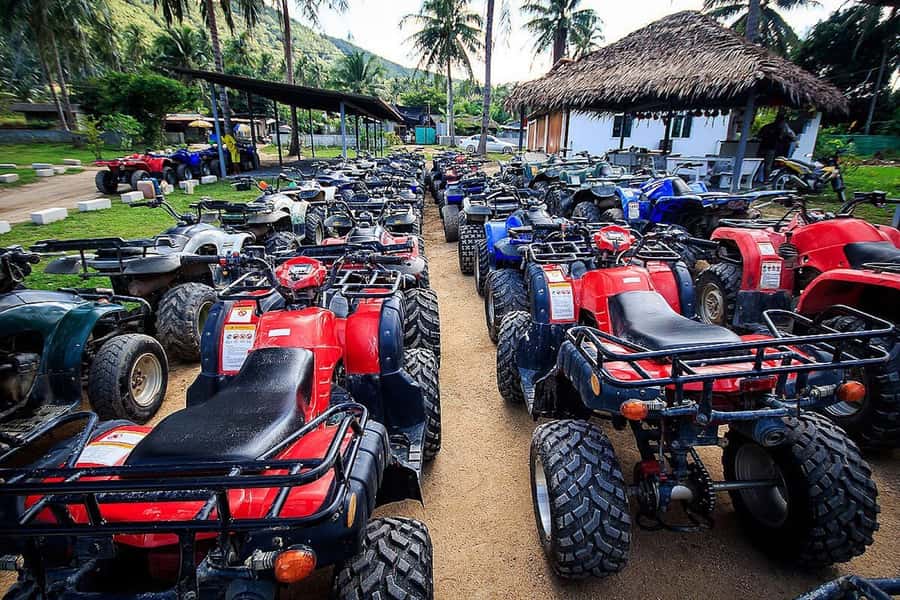 Koh Samui: ATV Quad Bike Safari Tour - The two-hour route: harder trails and a seasonal waterfall