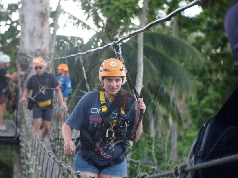 Koh Samui: Samui Zipline Adventure with Transfer service - Getting fitted and learning the ropes