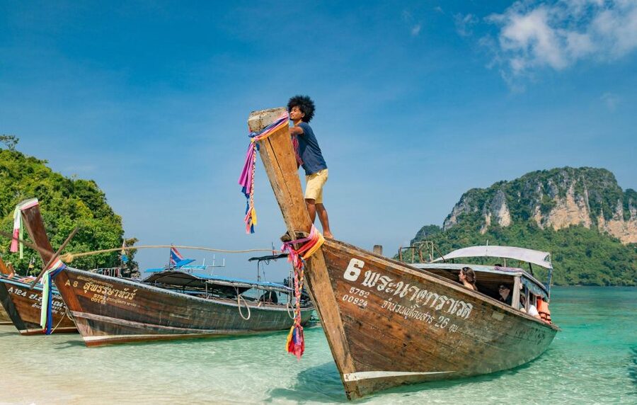Krabi: 4 Islands & Krabi's Separated Sea Longtail Boat Tour - Chicken Island and the famous rock profile
