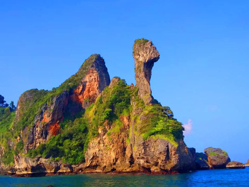 Krabi: 4 Islands Sunset Longtail Boat Tour with BBQ Dinner - Phra Nang Beach and Railay’s limestone cliffs