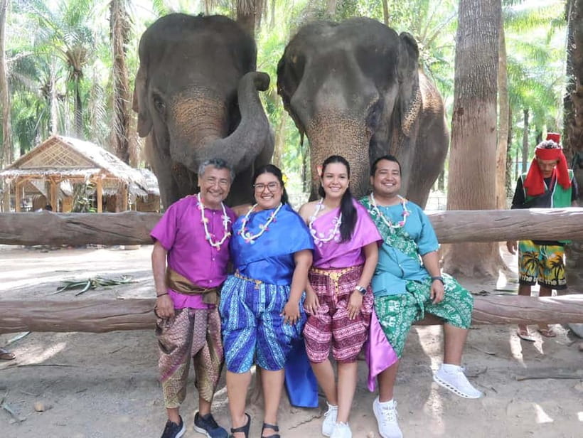 Krabi: Elephant Feeding Program with Traditional Thai Dress - Hotel pickup from Ao Nang and Klong Muang