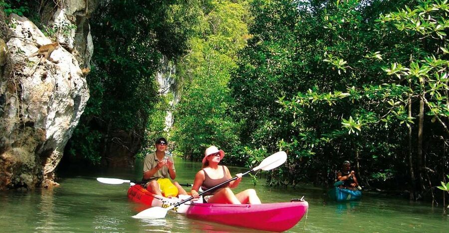 Krabi: Guided Kayaking Tour at Ao Thalane - Getting started, from hotel pickup to the first paddle