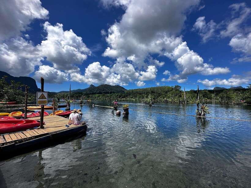 Krabi: Klong Root (Crystal lake) Kayaking tour - Swimming in the clear ponds
