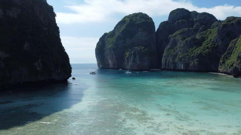 Krabi: Phi Phi and 4 Islands with Snorkeling by Speed Boat - Monkey Beach, seen from the boat