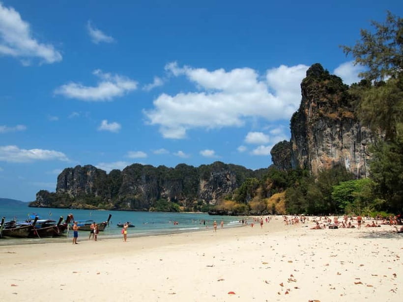 Krabi: Railay Beach & Caves + Jurassic World : Rebirth Sites - Phra Nang Beach brings sand, water, and movie scenery