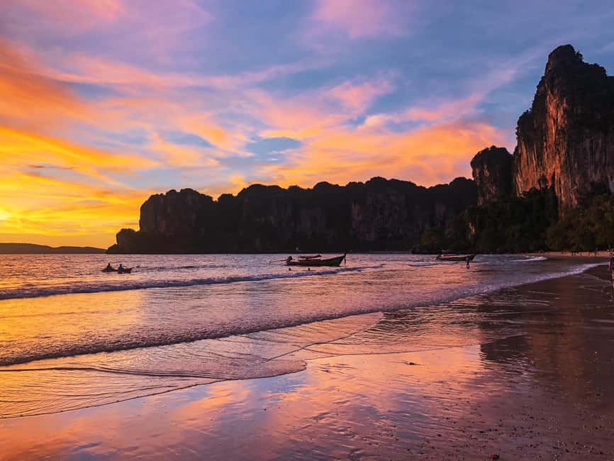 Krabi: Railay Sunset and Bioluminescent Plankton Tour - Railay Beach between 17:00 and sunset